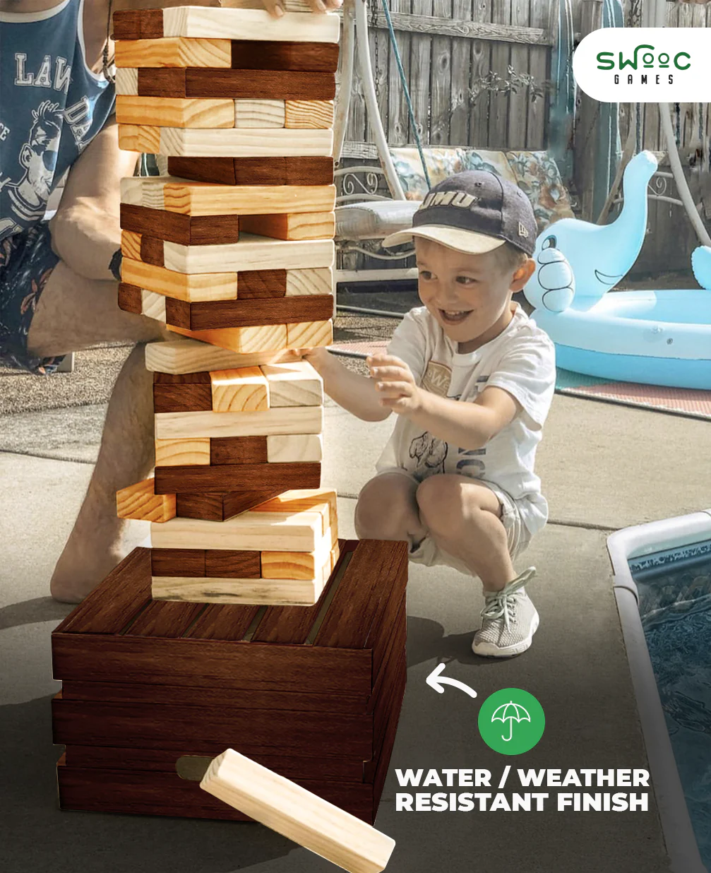 Reclaimed Wood Giant Tower Game - Image 6